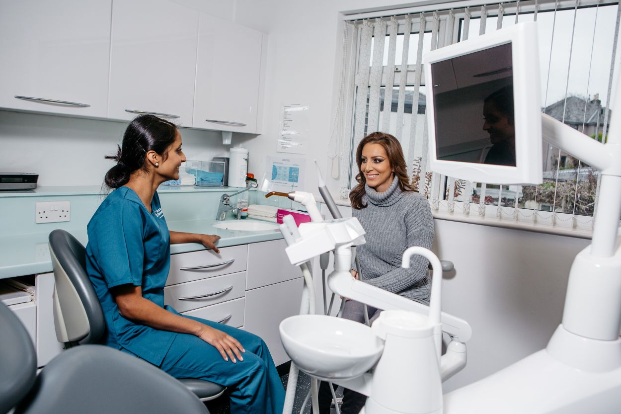 dentist with patient