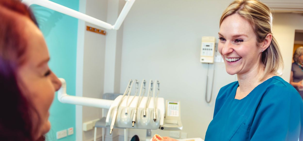 dentist with patient