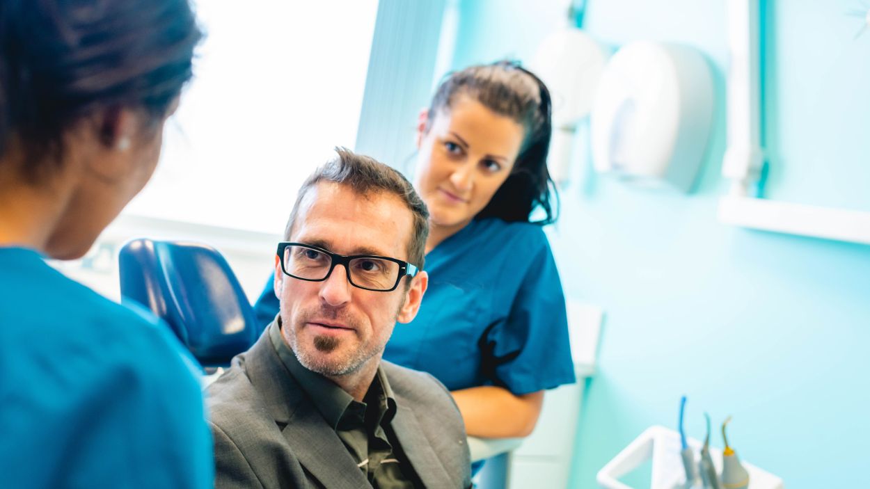 dentist with patient