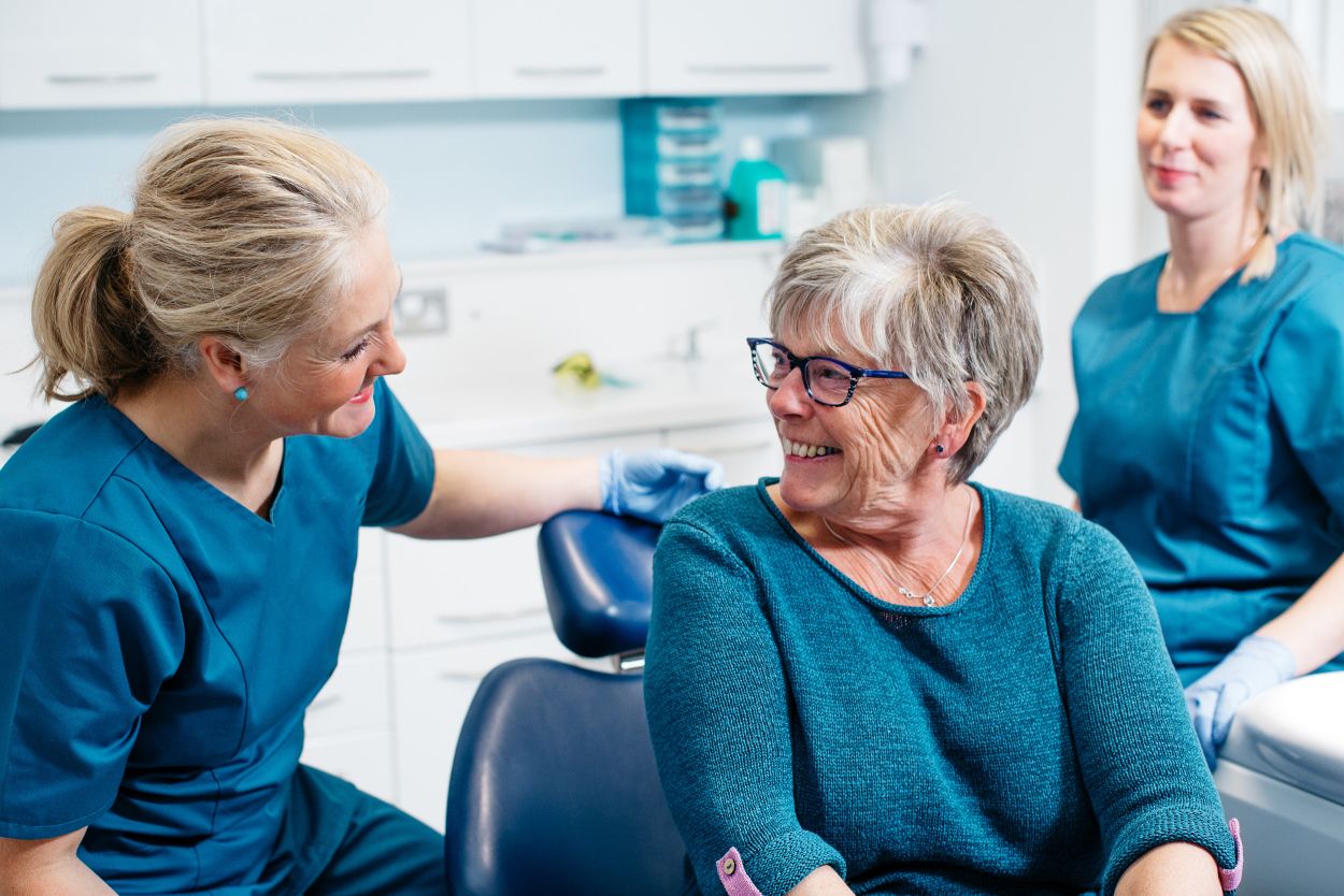 dentist with patient