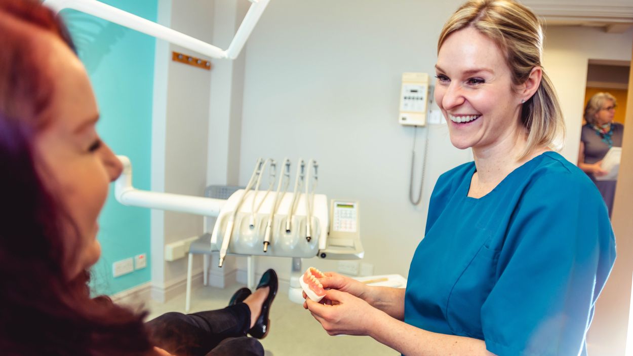 dentist with patient